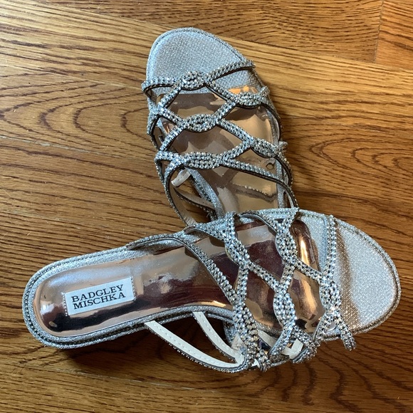Badgley Mischka rhinestone sandals - Picture 2 of 6